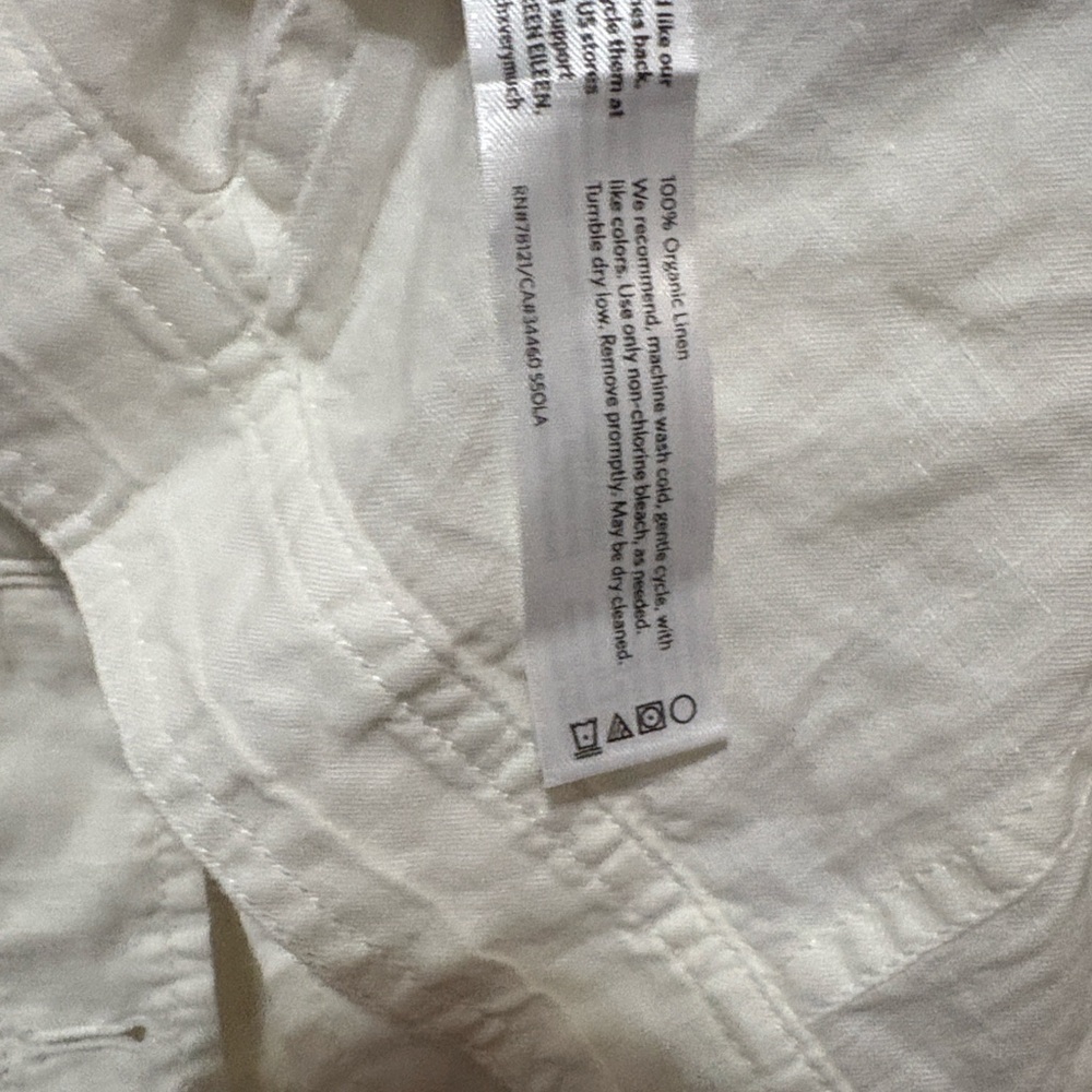 Eileen Fisher Cream Linen Jacket - Picture 4 of 10